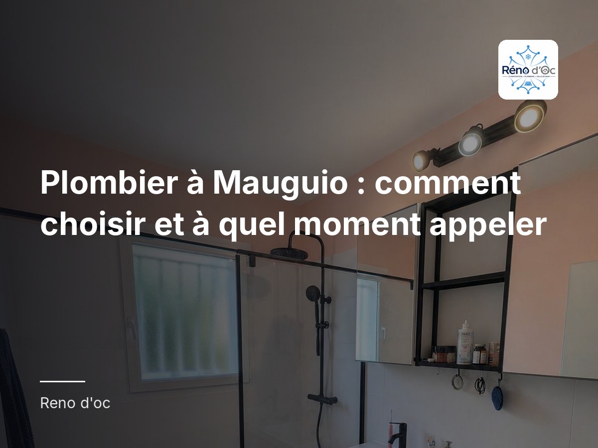 Plombier à Mauguio : comment choisir et à quel moment appeler