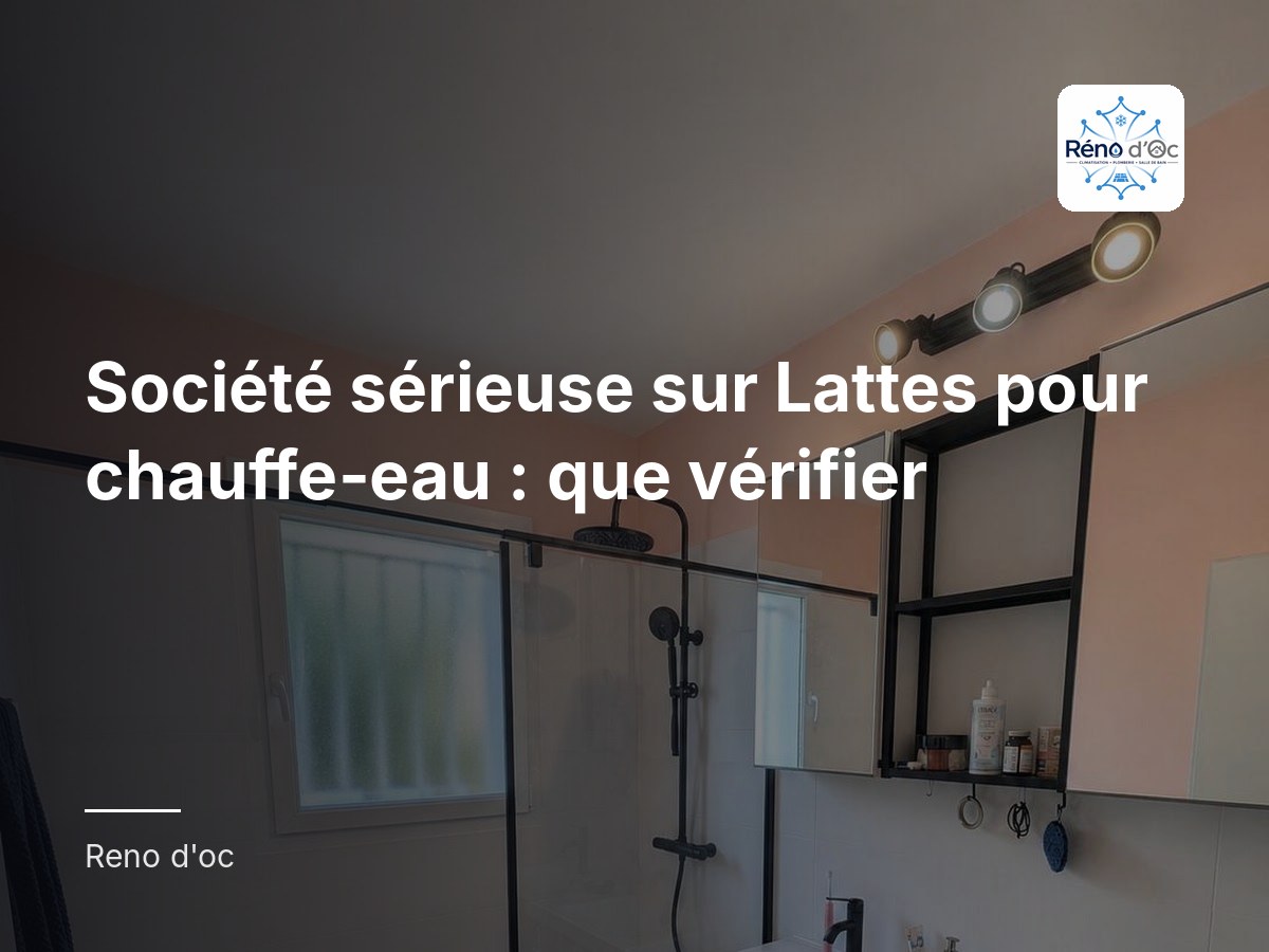 Société sérieuse sur Lattes pour chauffe-eau : que vérifier